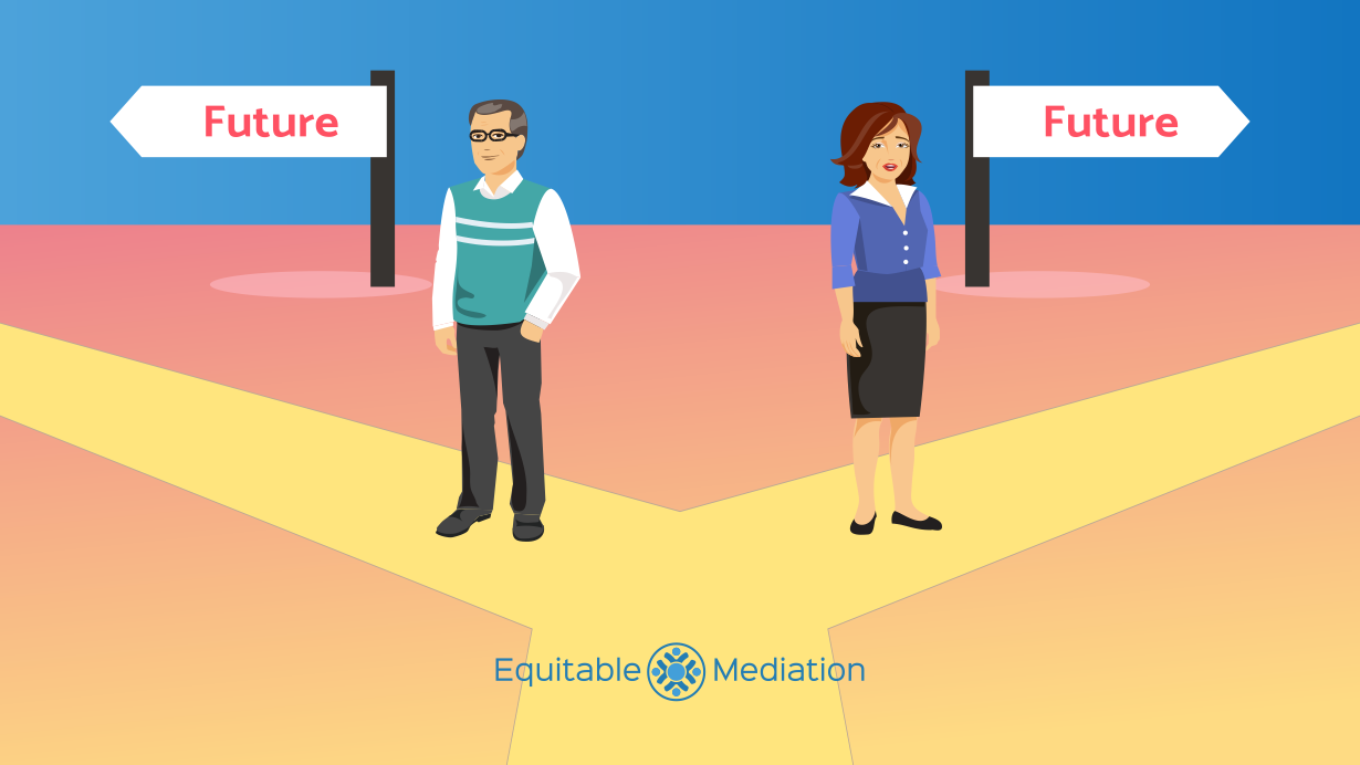 When Couples Grow Apart | Equitable Mediation A couple sitting apart, emotionally distant—reflecting how many relationships grow apart over time. Equitable Mediation, led by Joe and Cheryl Dillon, helps couples separate respectfully and move forward peacefully. Call (877) 732-6682 today to start your calm and compassionate divorce journey with Equitable Mediation.