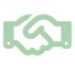 Handshake icon representing negotiation expertise