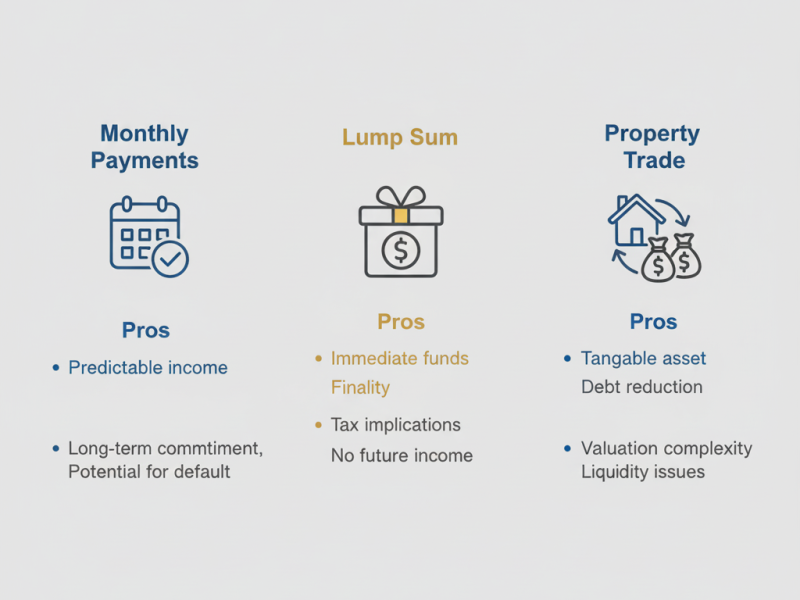 Understanding alternatives to traditional monthly spousal maintenance in Washington, including flexible settlement options that reduce long-term financial dependency, improve payment certainty, and support cleaner financial separation through Equitable Mediation.
