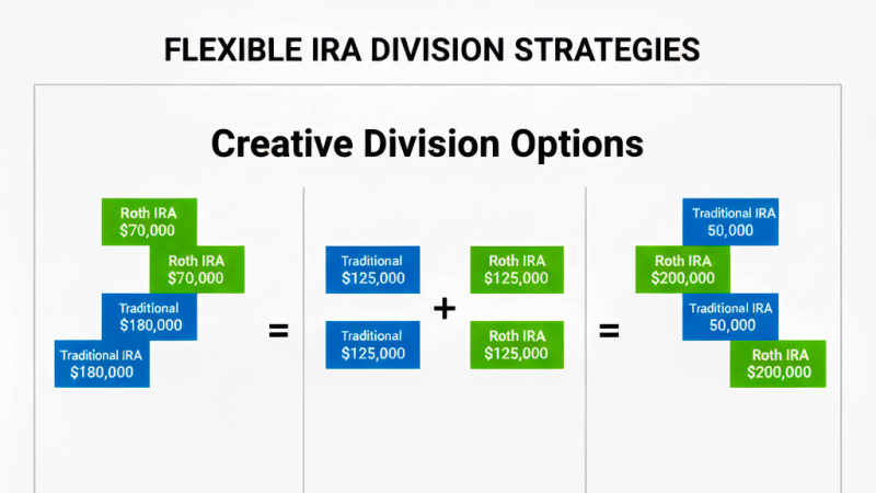 Coordinating IRA division timing after a final divorce decree to avoid taxable distributions and protect long-term retirement security with support from Equitable Mediation. Call today (877) 732-6682.